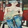 Frau in Blue Jeans